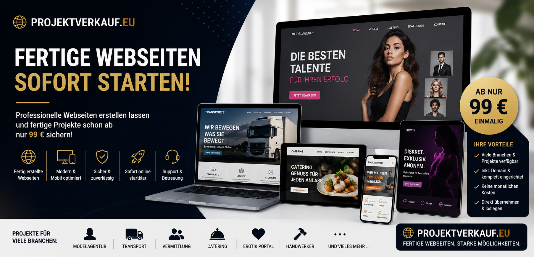 Projektverkauf.eu – fertige Webseiten und Online-Projekte ab 99 Euro
